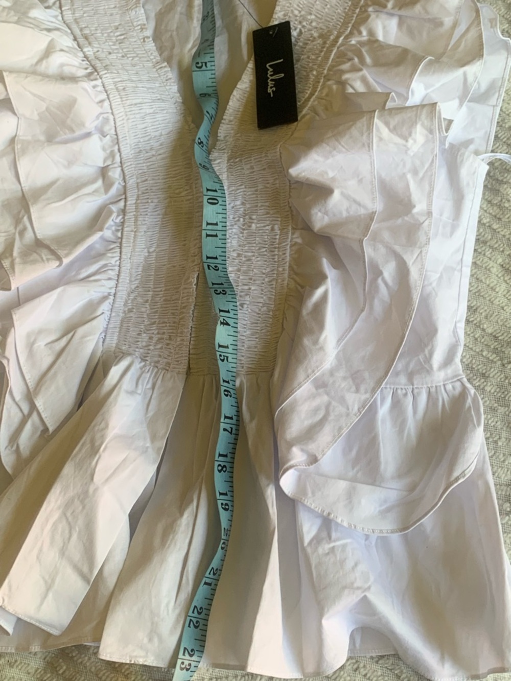 Lulu's White Ruffled V-Neck Blouse - Picture 10 of 13